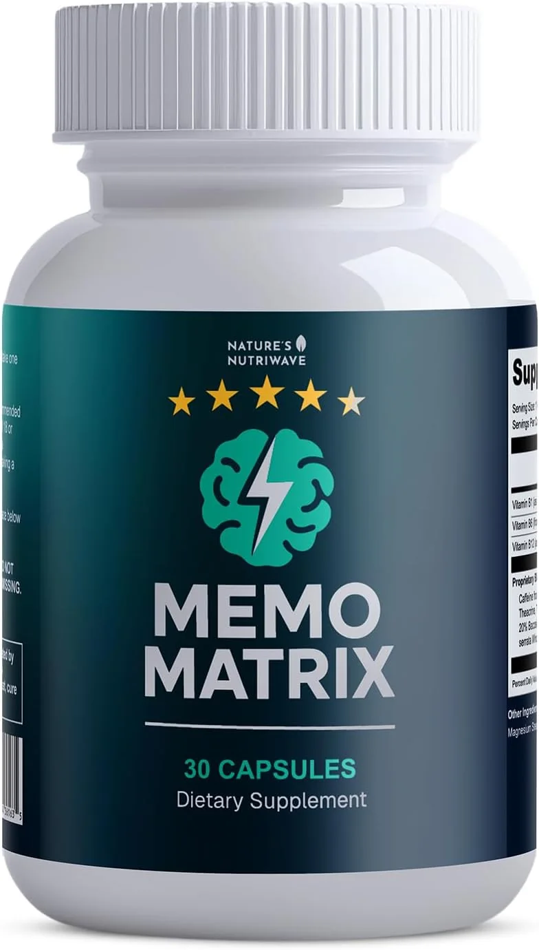 Memo Matrix nootropic supplement bottle, 30 capsules